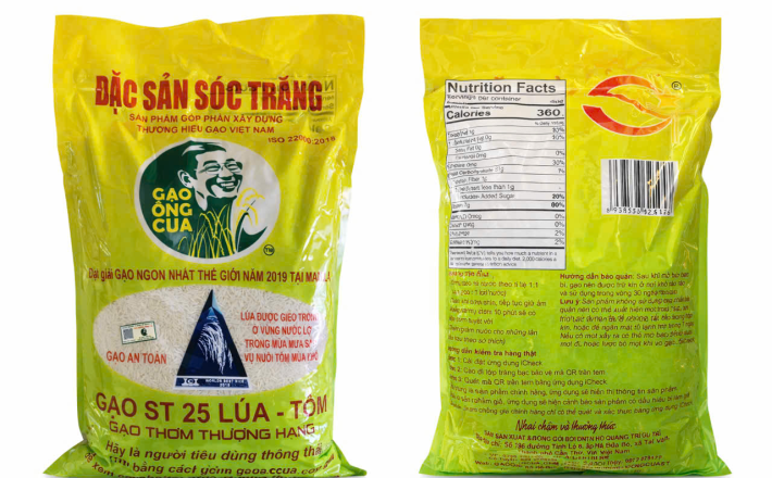 Gạo Ông Cua ST25 Lúa Tôm túi 5kg